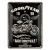 Nostalgic-Art Targa Vintage Goodyear - Motorcycle - Idea regalo per amanti di auto e moto, in metallo, Design retro per decorazione, 15 x 20 cm