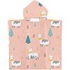 Treer Poncho Accappatoio per Bambini con Cappuccio, Animale Cartone animato Poncho Asciugamano in Microfibra Asciugatura Rapida Assorbente Telo da Bagno per Spiaggia (70x90cm,Zebra)