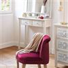 DEGHI Consolle 80x80h cm in legno sbiancato con 2 cassetti decorati - Leandro
