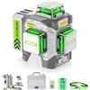 Huepar Pro livella laser autolivellante 360, livello laser Verde professionale Altamente Preciso con Batteria Ricaricabile agli Ioni di Litio da 8000mAh, Supporto Multifunzione e Custodia Rigida