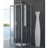 CSA Box Doccia Box Doccia a Scomparsa con 3 Lati Pieghevoli a Libro Ginevra H.3xP 75x75 - Profili: Bianchi