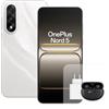 OnePlus Smartphone Nord 5 8 GB RAM 256 GB Storage Display AMOLED 6,83 Pollici 144 Hz, Snapdragon 8s Gen 3, Doppia fotocamera 50 MP, Batteria 5200 mAh, con caricabatterie 80 W e Nord Buds 3 Pro, Bianco