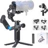 FeiyuTech SCORP Mini 3 Pro Stabilizzatore per Canon Sony Nikon Fotocamera/Action Cam, Smartphone, tracciamento AI da 18m, impugnatura remota rimovibile, carico utile di 4,4 libbre, Gimbal Mirrorless