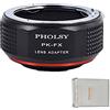 PHOLSY Adattatore Manuale Compatibile con Obiettivo PK su FX Fotocamera | Compatibile con Obiettivo Pentax K e Fotocamera Fujifilm X, Pentax a X, PK su Fuji X, Pentax su X, PK su X