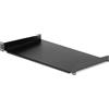 StarTech.com Scaffale 1U per Server Rack da 19, Ripiano universale cantilever per montaggio a rack, Acciaio resistente, Capacità di peso 20 Kg, Profondità vassoio 25 cm, Nero (CABSHELF1U10)