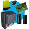 CAME Kit automazione BX a 230 V per cancelli scorrevoli fino a 14 m e 800 kg residenziali a uso intensivo include motore, scheda radiofrequenza, coppia di fotocellule, lampeggiante e trasmettitore