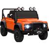 AIYAPLAY Auto Elettrica per Bambini, 12V Batteria, Telecomando, Funzione Musicale, Clacson, Luci LED, Arancione | Aosom Italy
