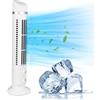 Denash Ventilatore a Torre Senza Pale con Circolazione 'aria Nella Stanza, Ventilatore da Scrivania Silenzioso con Design Sicuro per i Bambini, Portatile e Facile da Pulire, Alimentato