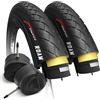 Fincci Copertoni Bici 700x35c - Set di Pneumatici Pieghevoli 28 30 TPI con Protezione Antiforatura 1 mm e 2 Camere d'aria Presta 37-622 - Gomme per Montagne & Elettrica Bici, City Bike Uomo & Donna