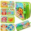 FCXVXCL Busy Board Montessori Libro Interattivo 1 Anno, Animali Quiet Book Sensoriale Educativo per Bambini, Pannello attività di Feltro Bambini, Giochi Montessori Didattici per Bambinis di 1-5 Anni