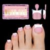 NOVO OVO Nail Tips White French Tip with Moon Curve, Berry Pink Dick Sharp Square, set di gel morbido per unghie finte, 15 misure, 240 pezzi