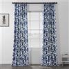 HPD Half Price Drapes Half Price Drapes Fleur Stampato Twill di Cotone, Colore: Blu, 50 x 84