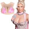 SUAFAXNG Silicone Breasts Round Collar Silicone Breastplate B-G Cup Fake Breasts for Crossdresser Mastectomy Transgender
