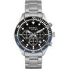 Breil Orologio UOMO SAIL quadrante MONO-COLORE NERO movimento CRONOGRAFO QUARZO e BRACCIALE ACCIAIO ARGENTO EW0583