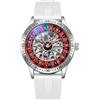 MASTOP Roulette Wheel Orologi da uomo Orologio meccanico automatico per gli uomini Swinging Rotary Dial Design Hollow Skeleton Orologi in acciaio inossidabile Impermeabile Business Orologio da polso,