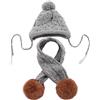Kuoser Set di cappello e sciarpa per cani, Natale, inverno, con graziosi accessori per il collo e l'orecchio caldo, sciarpa per feste di cani di taglia piccola/media/grande
