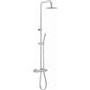 Arcdesign Selection Colonna doccia tonda in acciaio regolabile con miscelatore termostatico doccetta monogetto e soffione ultra slim 25 cm