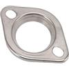 Aramox Flangia collettore scarico 2 fori 2.5 pollici | Raccordo marmitta, acciaio inox, saldabile, tenuta ermetica, due bulloni, auto sportiva, universale