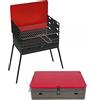 Seven Italy Valigetta Pic-Nic - Barbecue in ferro artigianale a carbone - 40x28cm