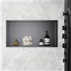 KEOKBON Nicchia da parete per doccia, 60 x 30 x 10 cm, in acciaio inox, per bagno, nano grafite