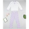 Prénatal Pigiama bimba bianco/viola ciliegie viola