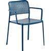 Kartell - Poltrona da pranzo impilabile Audrey - Blu - alluminio verniciato - Designer Piero Lissoni