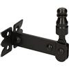 KOTARBAU® Gancio per persiane sosta per persiane avvitata 68 mm maniglia a ribalta per finestra serratura per finestra decorativa nera in acciaio massiccio