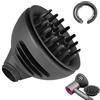 Dreamsolearoy Diffusore universale per ricci e volume, doppia funzione con flusso d'aria a 360°, compatibile con Dyson Airwrap HS01/05, resistente al calore e ai viaggi, per capelli ondulati e ricci