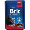 Brit Care Brit Premium Pezzi di Manzo e Piselli per Gatti - 100 g, Singola