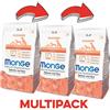 Monge KIT 3x Monge Cane Adult Salmone - 12 Kg, 3 pezzi - PREZZO A CONFEZIONE