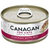 Canagan Pollo con Manzo Umido per Gatti 75gr - 75 g, Singola