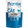 Monge Bocconcini Grill Senior con Sgombro per Gatti - 85 g, Singola