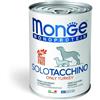 Monge KIT 6x Monge Monoprotein Solo Tacchino Umido per Cani 400gr - 400 g, 6 pezzi - PREZZO A CONFEZIONE