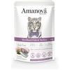 Amanova Sterilised al Pesce e Tacchino P12 per Gatti - 85 g, Singola