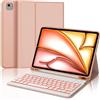 JADEMALL Custodia Tastiera iPad Air 11 2025/2024 M3/M2, Italiano QWERTY Tastiera Retroilluminata Bluetooth Rimovibile Custodia con Supporto Pencil per iPad Air 11 Pollici M3/M2, Rosa