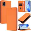 DENDICO Cover per Samsung Galaxy A51 4G, Custodia in PU Pelle Portafoglio con Blocco RFID, Chiusura Magnetica Cover per Samsung A51 4G, Arancione
