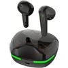 Genérico Cuffie wireless AI-014 Cuffie Bluetooth 5.3 Microfono HiFi Stereo Display LED, Controllo touch, IPX7 Impermeabile Caschi Neri