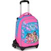Seven Mermaid Magic Trolley Scuola Jack 3 Ruote, Fucsia, Zaino Con Carrello Sganciabile Da 33 Litri, Per Scuola Elementare e Media, Bambina