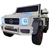 Pilots Kids Auto Elettrica per Bambini Mercedes G63 Bianco 12V Pneumatici in Gomma