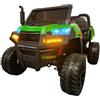 Pilots Kids Jeep Elettrica 4x4 per Bambini 2 Posti Telecomando e Sedile in Pelle