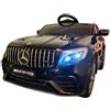 Pilots Kids Auto Elettrica per Bambini Mercedes Nero 12V 4 Motori e Cintura 5 Punti