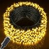 Meision Luci di Natale da Esterno 30M/300 LEDs Catena Luminosa Esterno mit 8 Modalità, IP44 Impermeabile, Timer und Funzione di Memoria, Natale Decorazioni per Giardino, Matrimonio, Festa, Bianco caldo