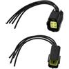 YINETTECH 2 Pezzi Connettori Elettrici a 4 Pin 16 AWG 10 A Impermeabili 174257-2 174259-2 per Motociclette, Scooter, Camion Lunghezza Cavo 15cm