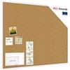 ALLboards Lavagna in Sughero con Cornice Bianco in Legno 100x80cm, Bacheca Sughero per Puntine Spille Memoboard
