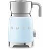 Smeg, Montalatte Multifunzione MFF11PBEU, con Sistema ad Induzione, 6 Programmi Preimpostati, Una funzione Manuale, Caraffa Removibile da 600 ml, Tappo Misuratore, Avvolgicavo Integrato, 500W, Azzurro
