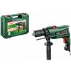 Bosch Home and Garden Bosch Trapano Elettrico a Percussione EasyImpact 600 (600 W, in Valigetta), Verde, 1/2 pollice