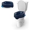 Mobiclinic®, Rialzo wc per anziani, Rio, Alzawater morbido, 11 cm, Marchio europeo, Bidet, Regolabile, Facile installazione, Blu