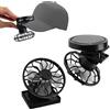 SWTHM 4 mini ventilatori solari per cappello, mini ventole a energia solare con clip portatile da esterno ventilatore da pescatore ventilatore elettrico con clip per pesca, escursionismo, ciclismo