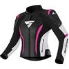 SHIMA MIURA 2.0 Giacca da moto - pelle, da donna, giacca sportiva con protezioni per schiena, gomiti e spalle, pelle perforata, per tuta 2 pezzi (Rosa, 34)
