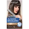 Kativa Kit lisciante brasiliano per capelli scuri tinti o con stoppini - Nuova formula con Keratina Vegana - Trattamento lisciante professionale a casa - Fino a 12 settimane di durata - Facile da